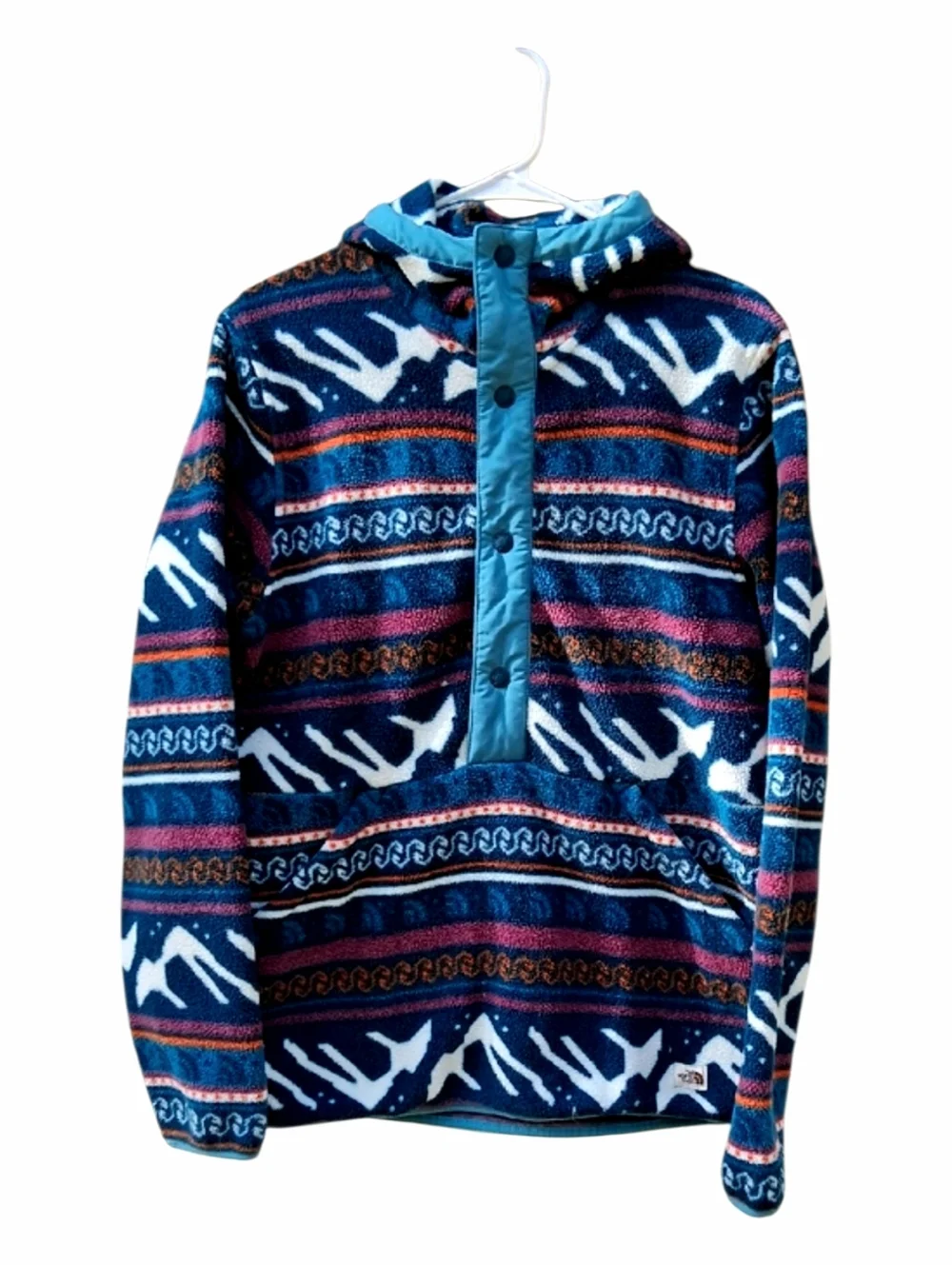 The North Face Printed Campshire Pullover Hoodie Mens Fleece Size Small